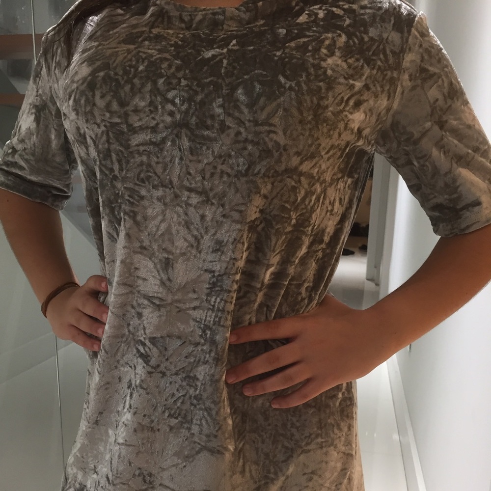 Grey Velvet Cami Dress