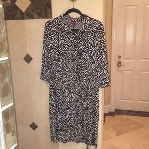 Like new Black and White Poly/Spandex Dress