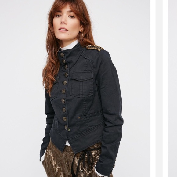 ❤️SOLD❤️ People Shrunken Officer Jacket - Picture 2 of 6