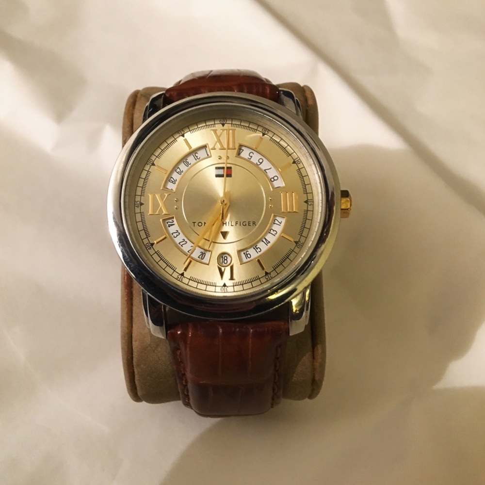 Tommy Hilfiger Men's Gold & Silver Tone Date Watch