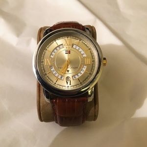 Tommy Hilfiger Men's Gold & Silver Tone Date Watch