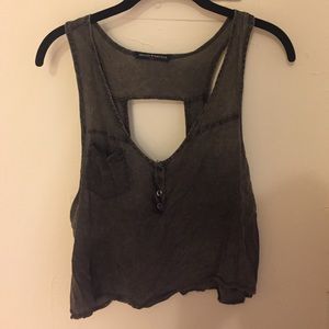 Brandy Melville grey crop tank top