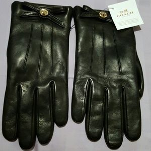 Authentic Womens Coach Leather Gloves