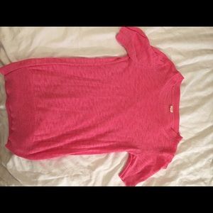 Neon Pink short sleeved sweater top