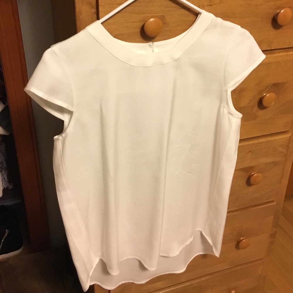 Cap sleeve linen blouse