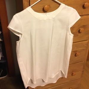 Cap sleeve linen blouse