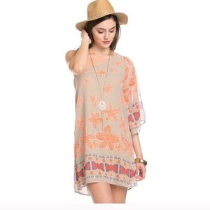 NWT One shoulder paisley dress