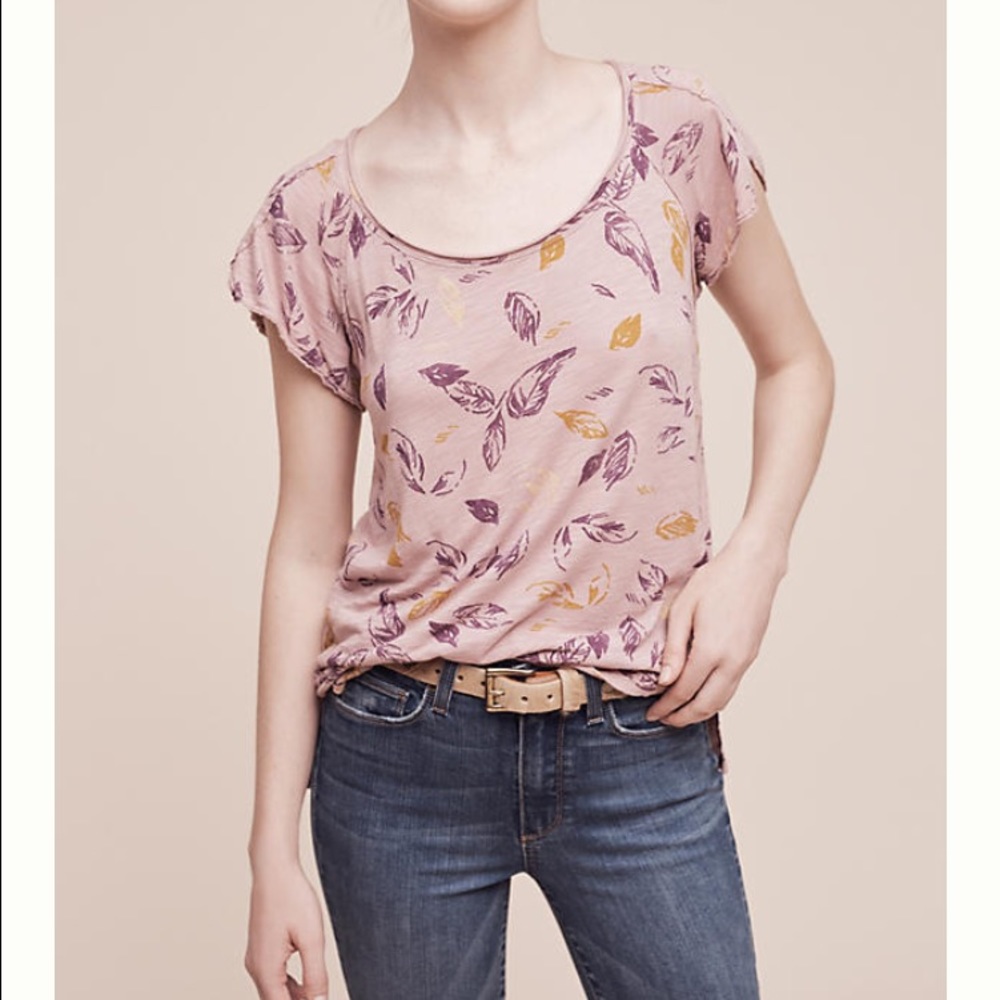 Anthropologie flutter sleeve t shirt