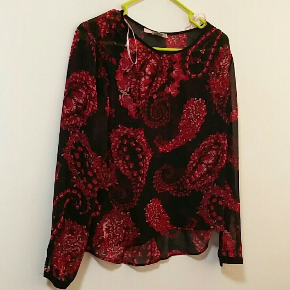 Sheer floral top