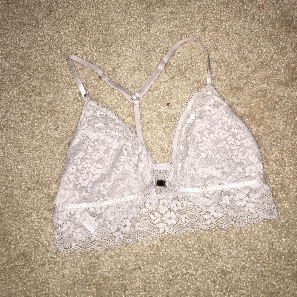 Silver Lace Razorback Bralette