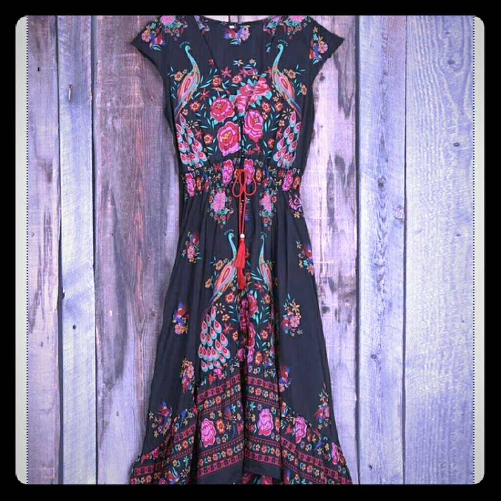 Vintage print maxi dress