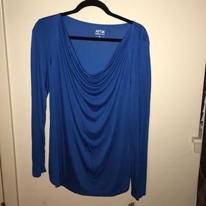 Blue long sleeve blouse