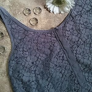 Lace front tank top