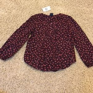 Gap kids rosebud long sleeve top  NWT