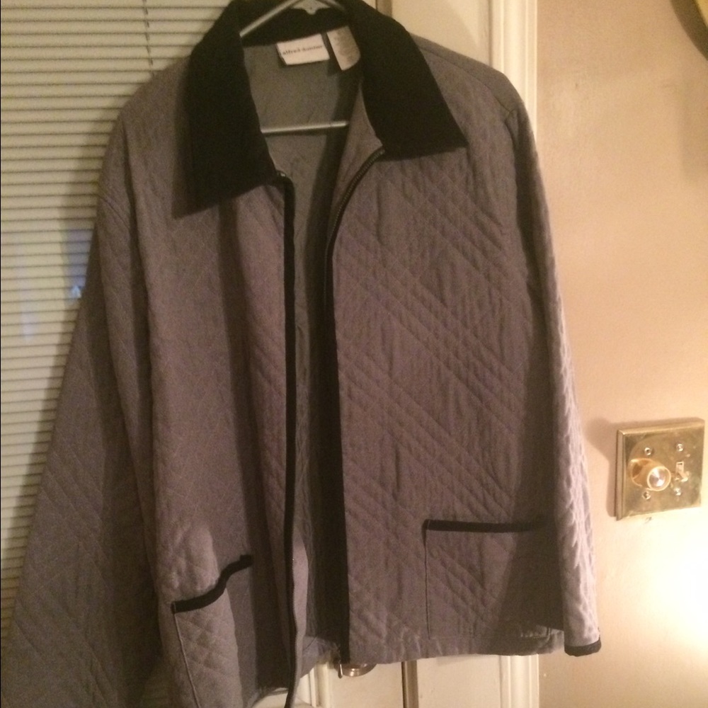 Gray and black coat