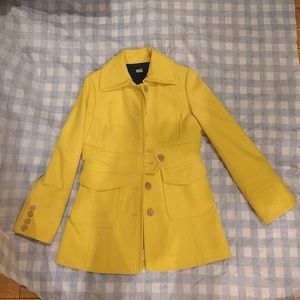J Crew dark yellow pea coat