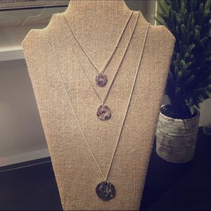 Three Row Paulette Graduated Pendant Necklace