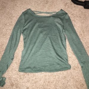 Green Long Sleeve with Crossed Back