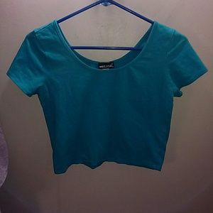 Cute blue crop top