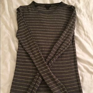 Ann Taylor Sweater with Silver Stripes