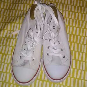 Kids Levi's White Canvas Hi top