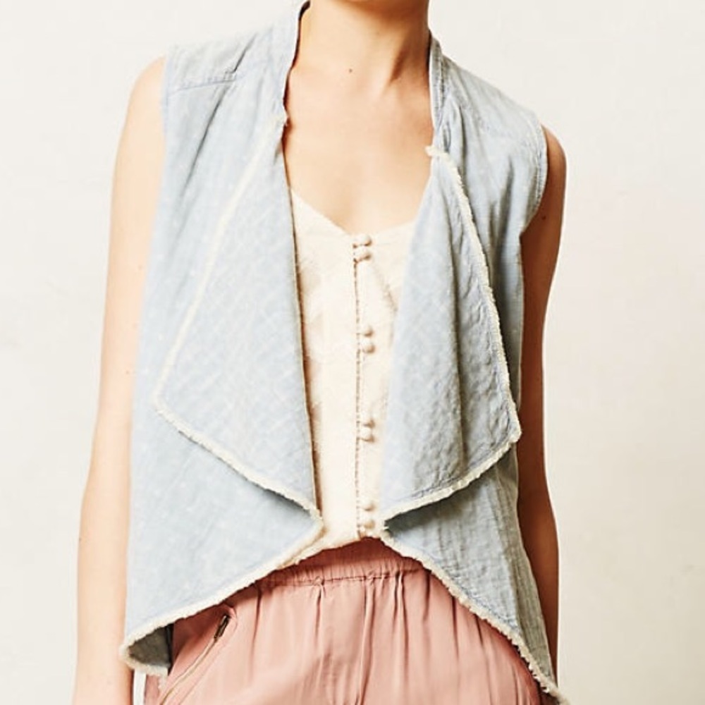 Anthropologie Chambray Vest
