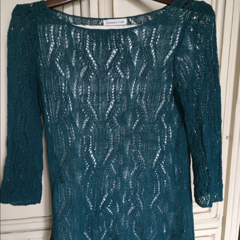 Coldwater Creek crochet tunic