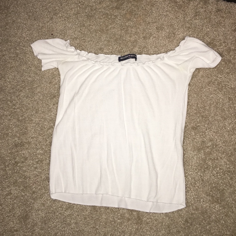 Off the Shoulder White Tee.