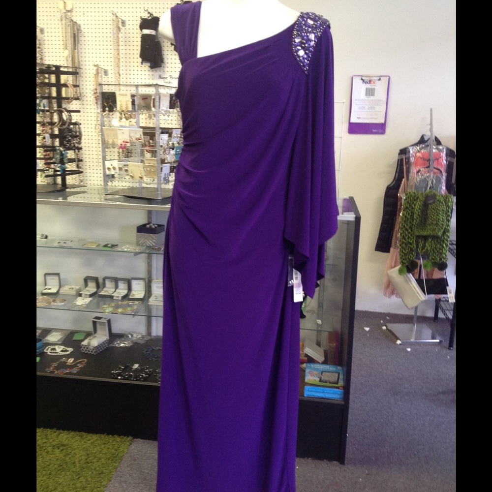 R&M Richard purple long dress