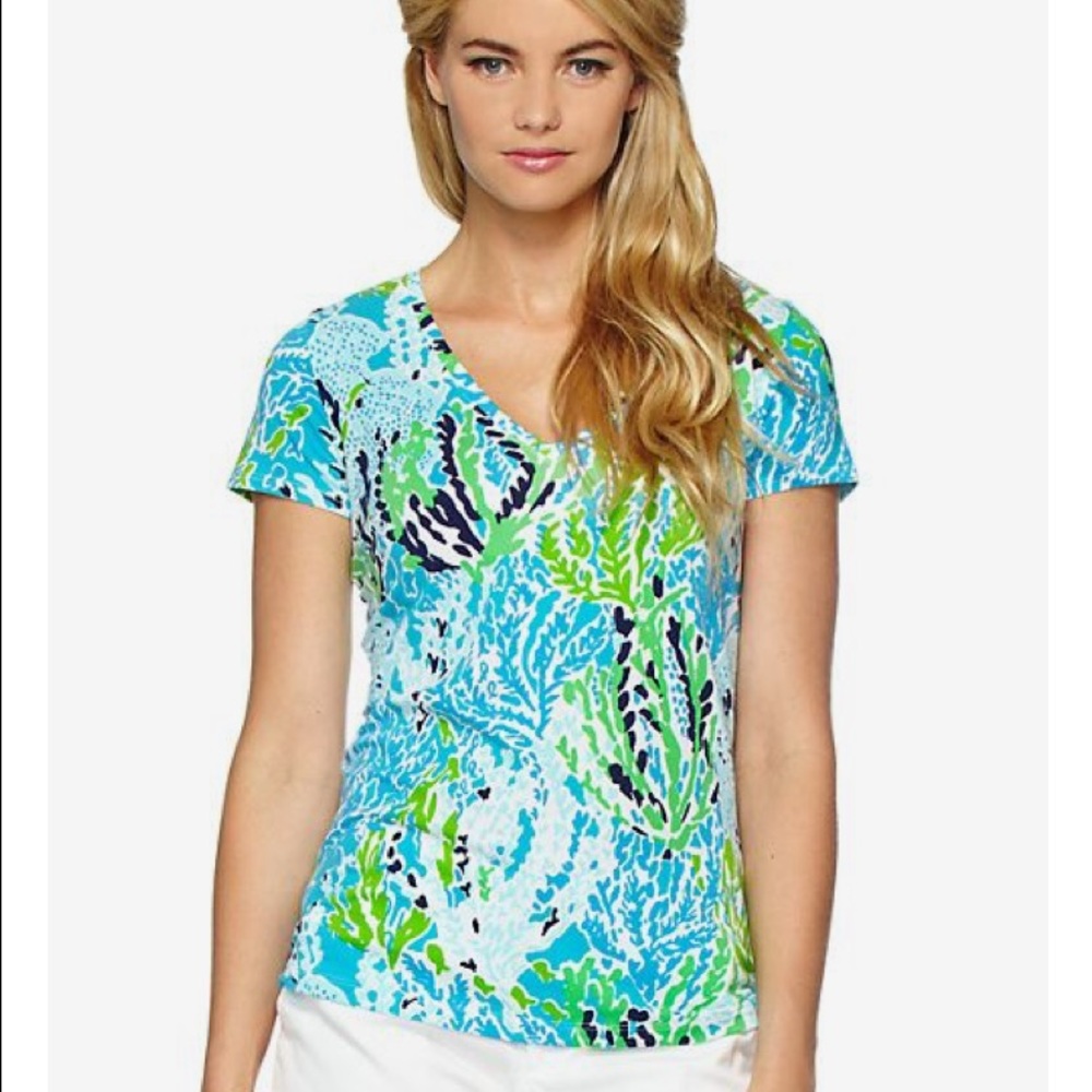 🌴Lilly Pulitzer Lets Cha-Cha V-Neck Top - S 🌴