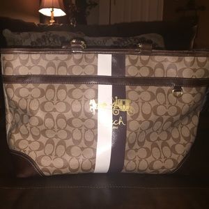 Coach Diaper Bag Signature Canvas