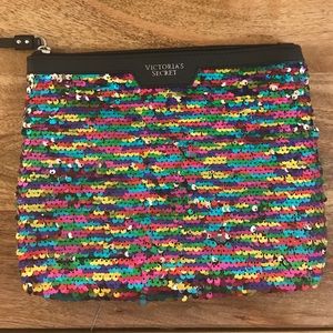 Victoria Secret colorful sequin clutch