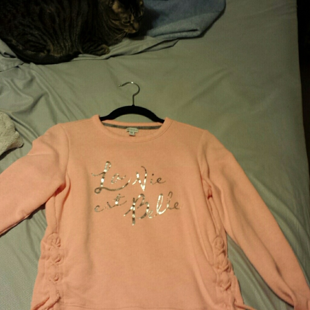 Guess cropped sweatshirt w/lace up side details