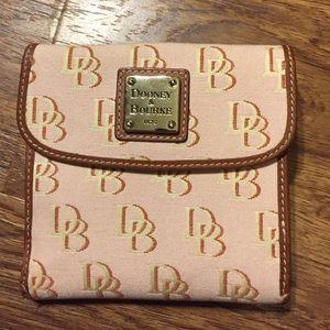 Dooney & Bourke Bifold Wallet Canvas Leather Trim