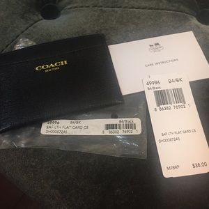 Coach Saffiano Leather Card Case
