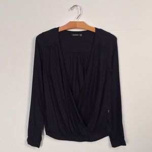 Obey No89 Black Cross Over Blouse XS