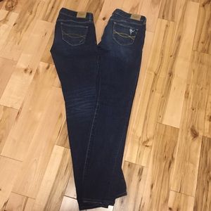 TWO pairs of Abercrombie jeans