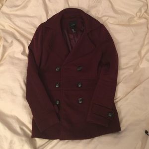 Forever21 Maroon Peacoat