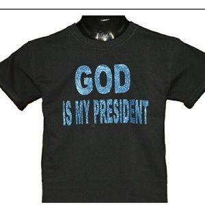 God is my.president glitter shirt
