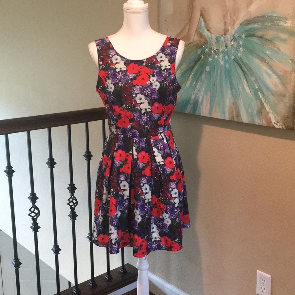 ❌DONATED 7/7 ❤️ Floral, Fit and Flare Dress - Picture 2 of 4