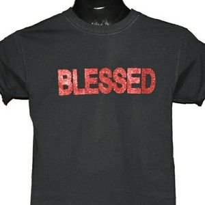 Blessed glitter shirt