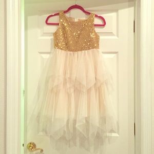Junior Bridesmaid/Prom/Homecoming tween gold dress
