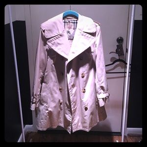 Burberry tan classic trench.