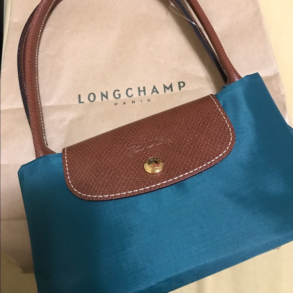 Long Champ "Small Le Pilage" Tote dark green NEW