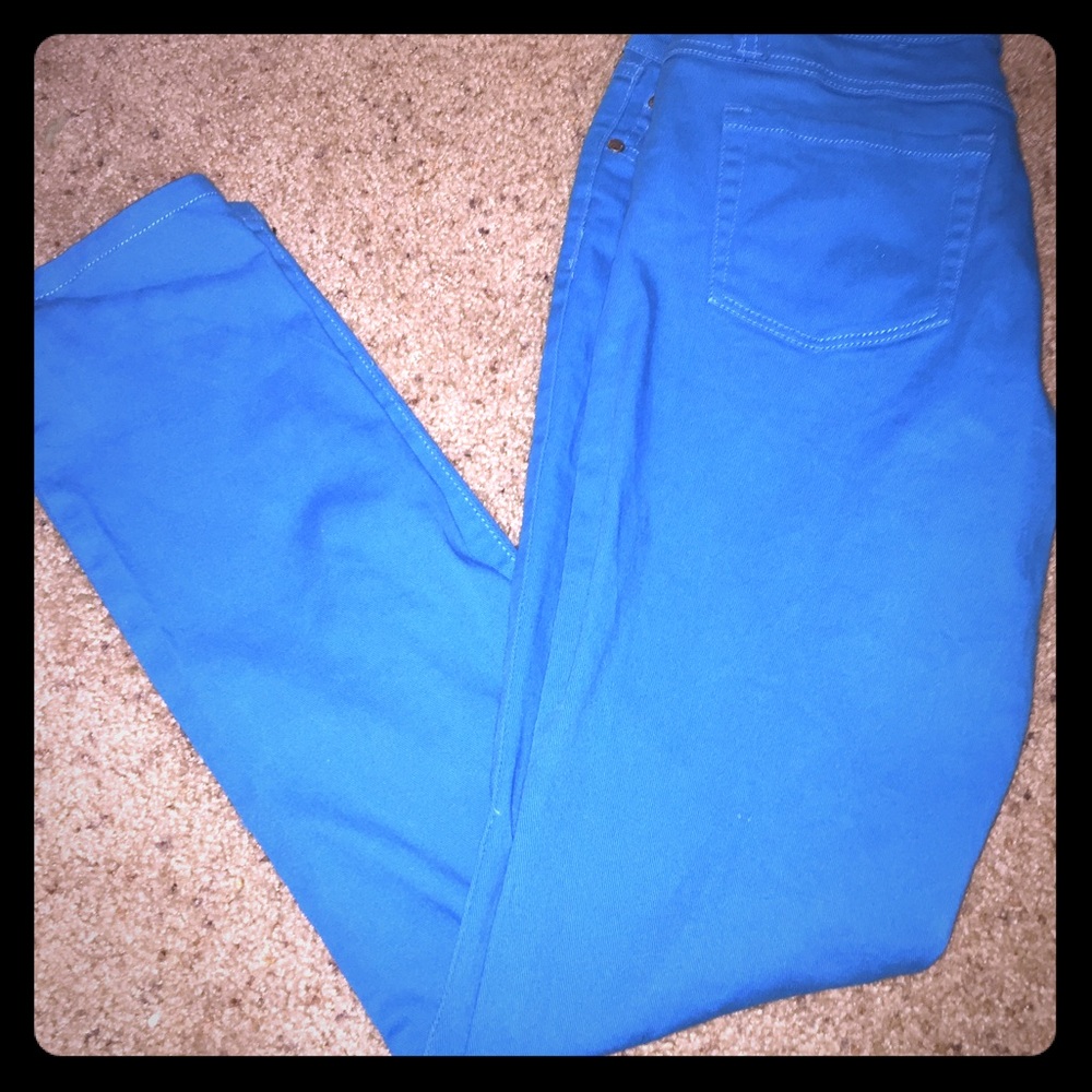 Aqua Blue Skinny Jeans