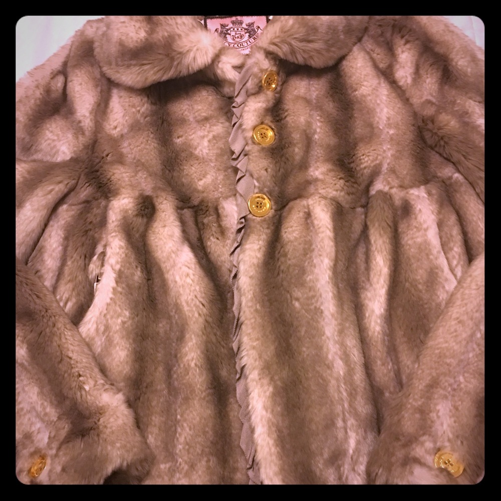 NWT JUICY COUTURE FAUX FUR JACKET, SZ S