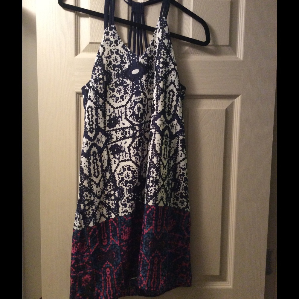 Above the knee strappy open back summer dress