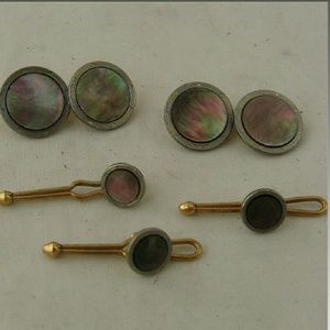 Vintage 1920's Krementz art deco cuff links