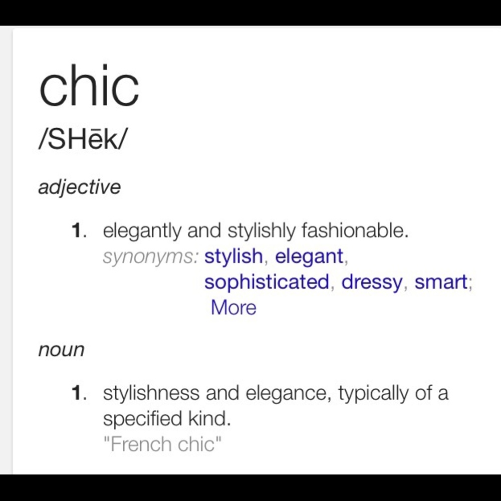 Live Life. Be chic.