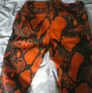 Vera Wang snakeskin leggings